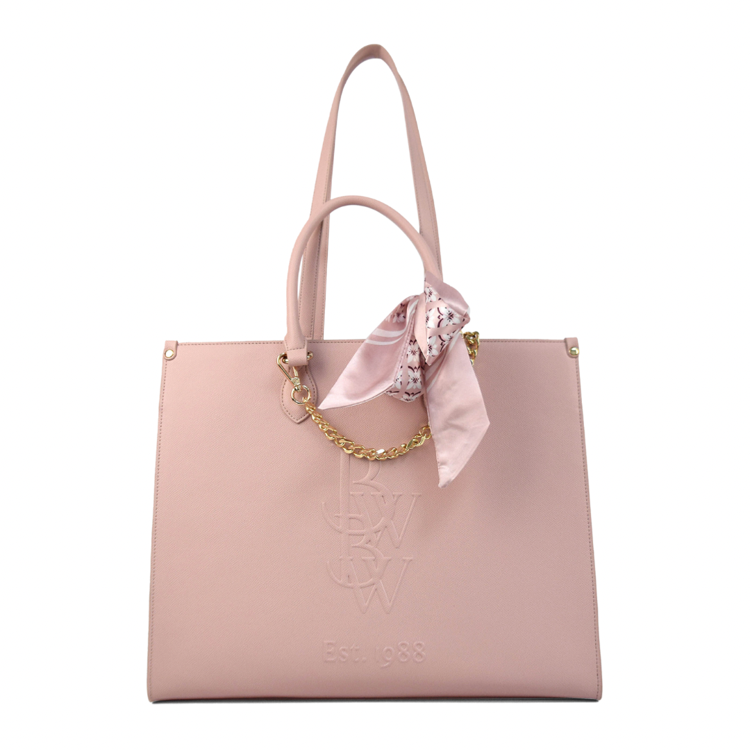 “It girl” mauve tote bag